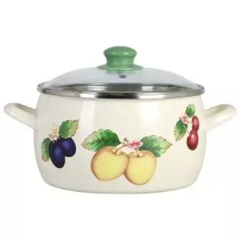 Кастрюля Metrot Фруктовое ассорти, 5.4 л, эмаль