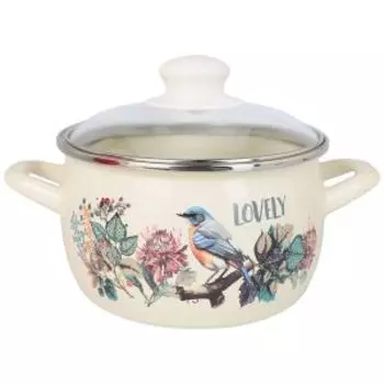 Кастрюля Metrot Певчая птичка, 2.2 л, эмаль