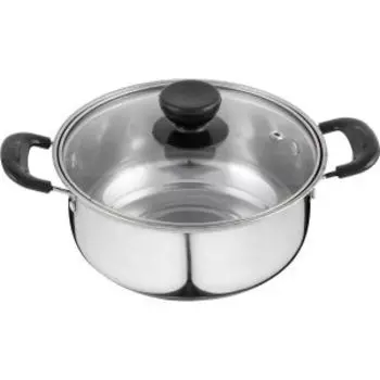 Кастрюля Promo, 1.25 л, стеклянная крышка, нерж. сталь