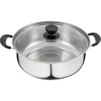 Кастрюля Promo, 5.5 л, стеклянная крышка, нерж. сталь