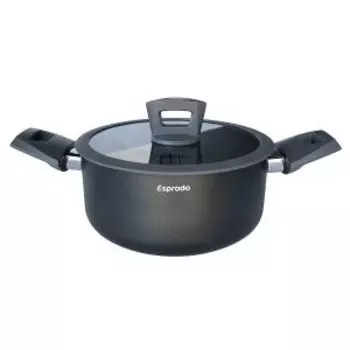 Кастрюля с крышкой Esprado Frontera Gris, 2.7 л, штампованный алюминий, индукция