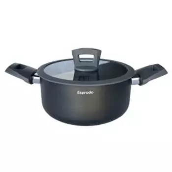 Кастрюля с крышкой Esprado Frontera Gris, 4.3 л, штампованный алюминий, индукция