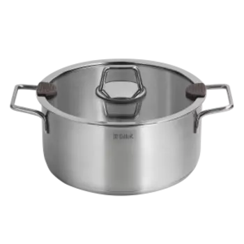 Кастрюля с крышкой Taller Каскад TR-11034, 5 л, нерж. сталь/стекло, индукция