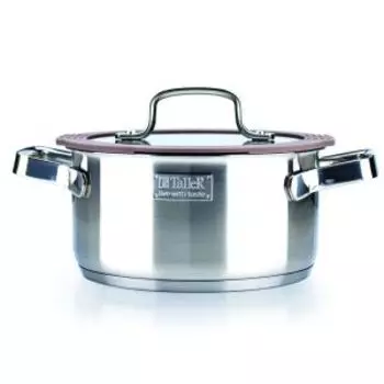 Кастрюля TalleR Experience, 2.1 л, нерж. сталь/силикон/стекло