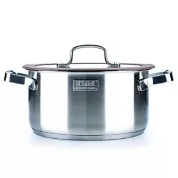 Кастрюля TalleR Experience, 5.1 л, нерж. сталь/силикон/стекло