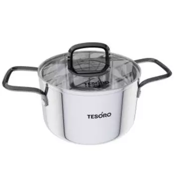 Кастрюля Tesoro Asti Triply, 2.4 л, индукция, нерж. сталь