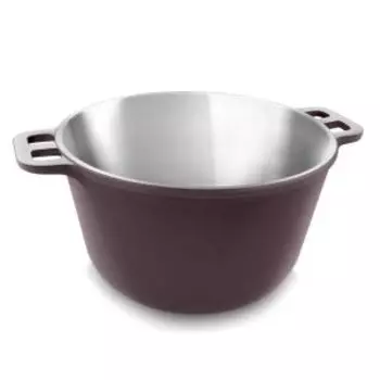 казан НМП Походный глубокий с декор покрытием 3л, литой алюминий