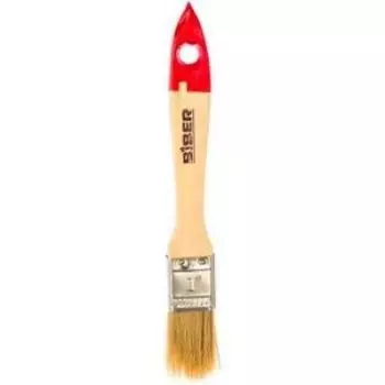 Кисть флейцевая Бибер Эконом, натуральная щетина, деревянная рукоятка, 25 мм