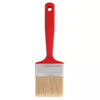 Кисть флейцевая для водоэмульсионных красок, 7х1,4 см, Н1, натуральная щетина