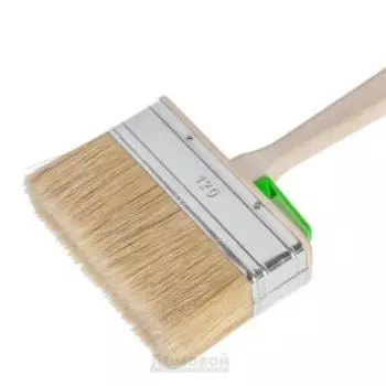 Кисть плоская универсальная, 120х35 мм, натуральная щетина, деревянная ручка