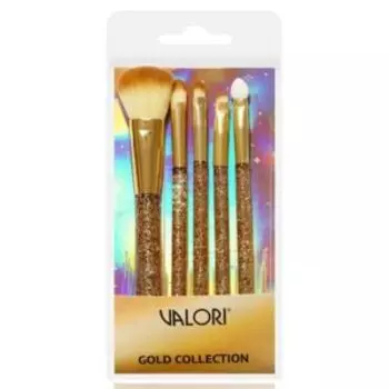 Кисти для макияжа Valori Gold collection, 5 шт
