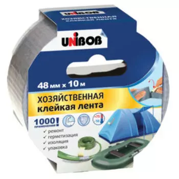 Клейкая хозяйственная лента UNIBOB, 48 мм х 10 м