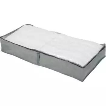 Кофр-чехол для хранения Рыжий кот, 100х45х15 см, прозрачная крышка, спанбонд, ПВХ, серый