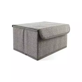 кофр д/хранения РУТАУПАК 25x19x13, с крышкой, серый