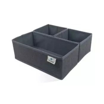 кофр д/хранения РУТАУПАК 28x14x10 набор 3 шт. графит