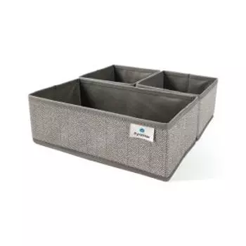 кофр д/хранения, РУТАУПАК, 28x14x10, набор 3 шт. СЕРЫЙ