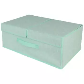 Кофр для хранения Домовой Funny Cats, 50х30х20 см, складной, с крышкой, нетканый материал