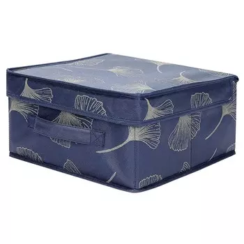 Кофр для хранения Домовой Гинкго, 30х28х15 см, с крышкой, нетканый материал