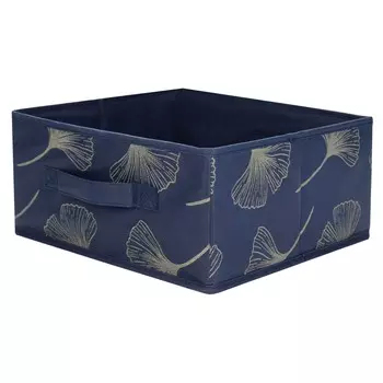 Кофр для хранения Домовой Гинкго, 30х30х15 см, без крышки, нетканый материал