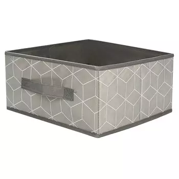 Кофр для хранения Домовой Ромбы, 30х30х15 см, без крышки, нетканый материал