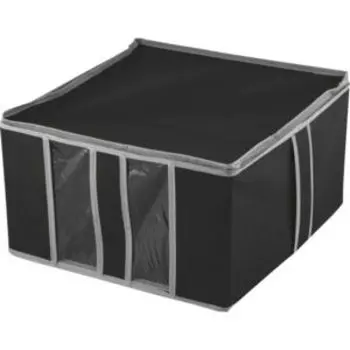 Кофр для хранения Рыжий кот Black, 60х50х35 см, для хранения одеял, подушек и пледов, черный