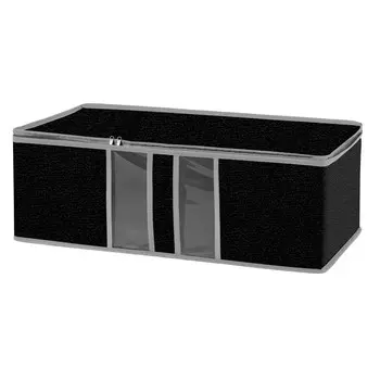 Кофр для хранения Рыжий Кот с крышкой, 60 х 30 х 20 см, спанбонд, черный