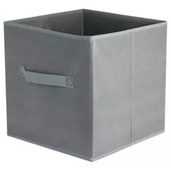 Кофр складной Домовой, 30х30х30 см, нетканый материал, однотонный, графит
