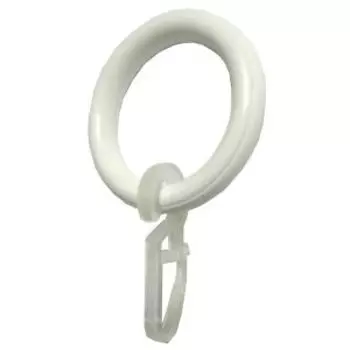 кольца с крючками, d20, 10шт, пластик, белый