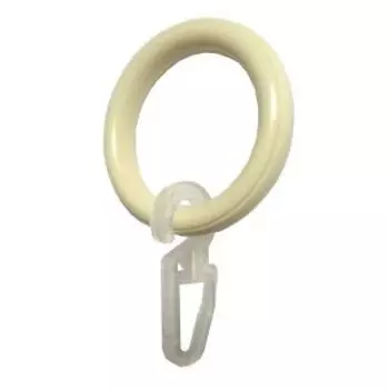 кольца с крючками, d20, 10шт, пластик, бежевый