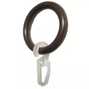 Кольца с крючком, 10 шт, пластик, коричневый