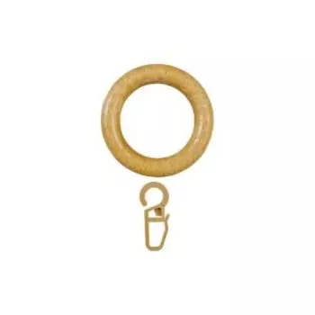 Кольца Уют, 28 мм, 10 шт, дерево, светлый дуб