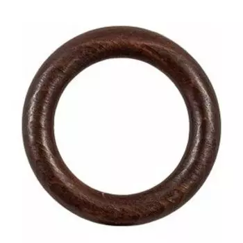 Кольца Уют с крючком, 28 мм, 10 шт, дерево, венге