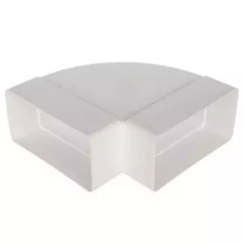 Колено горизонтальное 90°, 60х120 мм, пластик