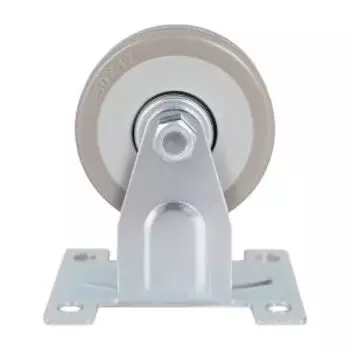 Колесо аппаратное неповоротное Tech-Krep на площадке, 50 мм, п/п обод, серая резина, подшипник