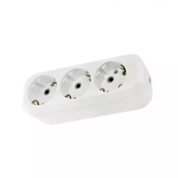 Колодка РЕАЛЬНАЯ ЭЛЕКТРИКА 3 гнезда, 6А