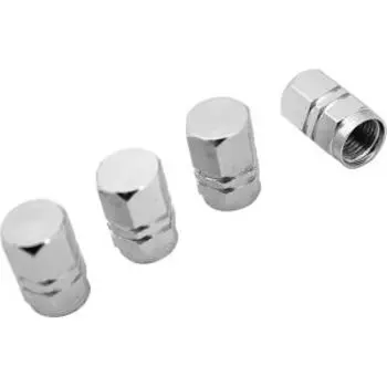 Колпачки на ниппели Auto Standart, серебро, 4 шт