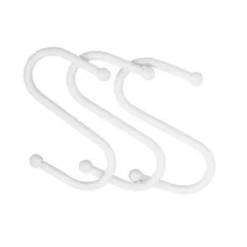 Комплект больших крючков, 3 шт, металл, белый матовый