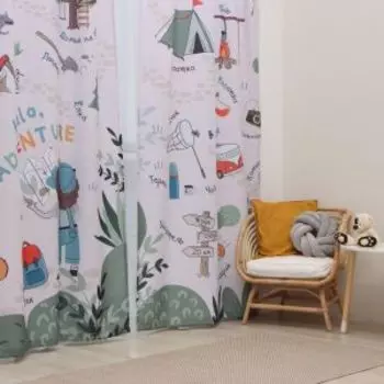 Комплект детских штор Этель Hello Adventure, 2 шт, 145х260см, габардин