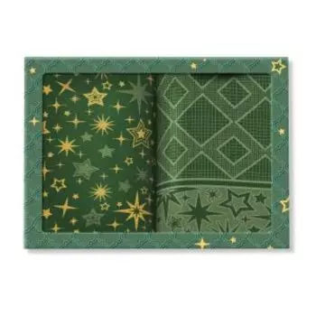 Комплект кухонных полотенец Cleanelly Звездная ночь в коробе, 2 шт, 50х70 см, в ассортименте