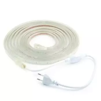 Комплект LED ленты, 220 В, 60 д/м, IP44, 5 м, холодный белый свет, с аксессуарами