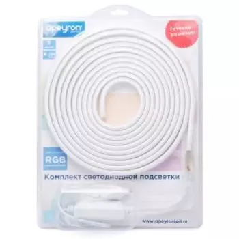 комплект LED ленты 220В 60 д/м, IP44, 5м, RGB с аксессуарами, smd 5050