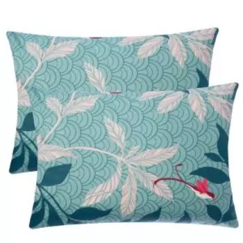 Комплект наволочек Этель Парадайс, 2 шт, 50х70 см, поплин, бирюзовый