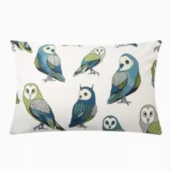 Комплект наволочек Этель Совушки, 2 шт, 50х70 см, поплин, белый/зеленый