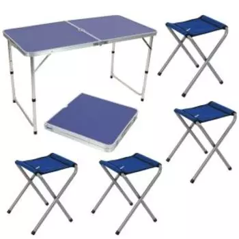 Комплект Пикник CHO-150-E, стол и 4 стула, синий