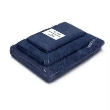 Комплект полотенец махровых Bravo Стрикт, 3 шт, 30х60/50х80/70х130 см, синий, 100% хлопок, 380г/м2