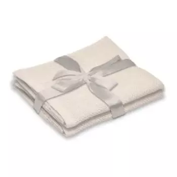 Комплект полотенец рельефных Cleanelly Basic Blessing, 2 шт, 53х90/75х140 см, молочный, 100% хлопок, 319 г/м2