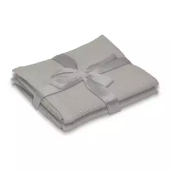 Комплект полотенец рельефных Cleanelly Basic Blessing, 2 шт, 53х90/75х140 см, светло-серый, 100% хлопок, 319 г/м2