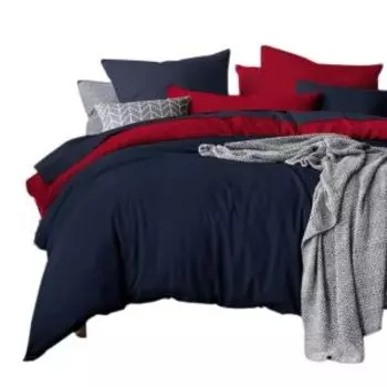 комплект постельного белья Актуал сатин евро: под 200х220см, прост 215х240см, нав 70х70 2шт, 100%хл, 120г/м2, Марс