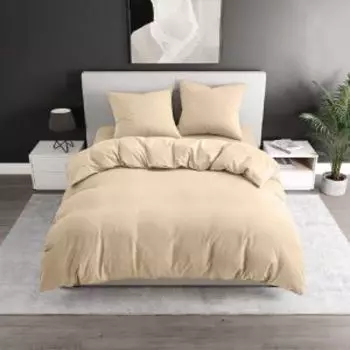 Комплект постельного белья Bravo, 2-сп, поплин, хлопок 110 гр/м2, бежевый