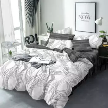 Комплект постельного белья Bravo Collection Графит, Евро, нав. 70х70 см, поплин